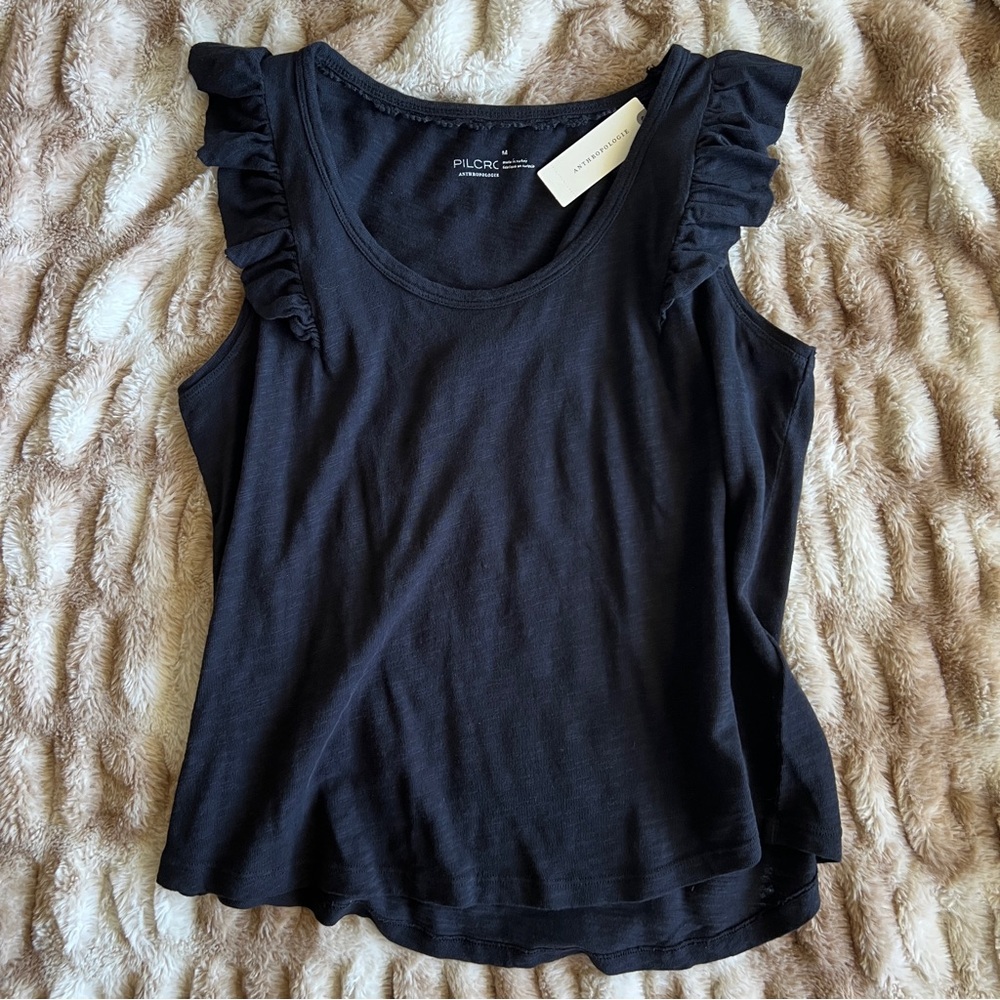 NWT Anthropologie Pilcro Flutter Sleeve Tank Top